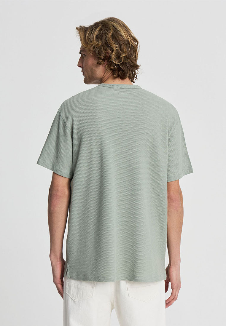 Men's Plain Round Neck Short Sleeved T-shirt