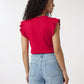Women's Ruffled Sleeves T-shirt