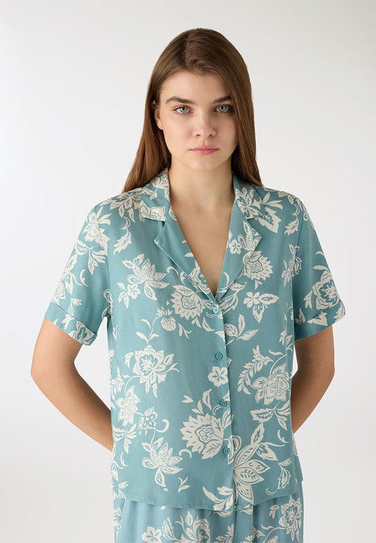 Women's Floral Loose-fitting shirt