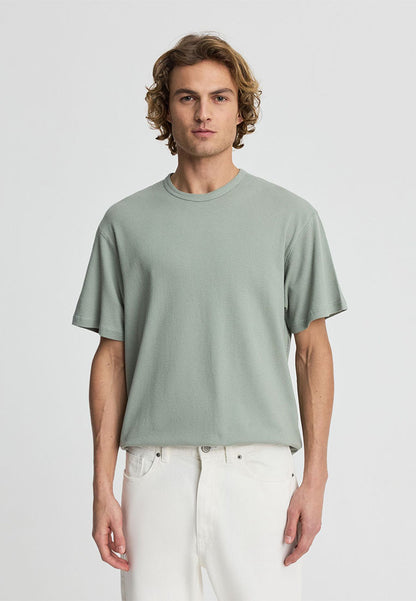 Men's Plain Round Neck Short Sleeved T-shirt