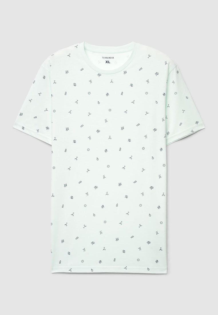 Men's Summer Icon Allover Print Tee