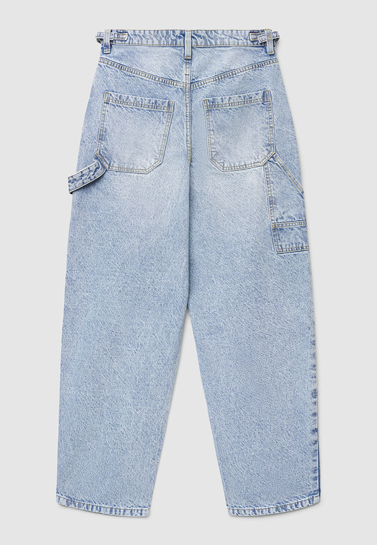 Womens Wide Balloon Fit Jeans