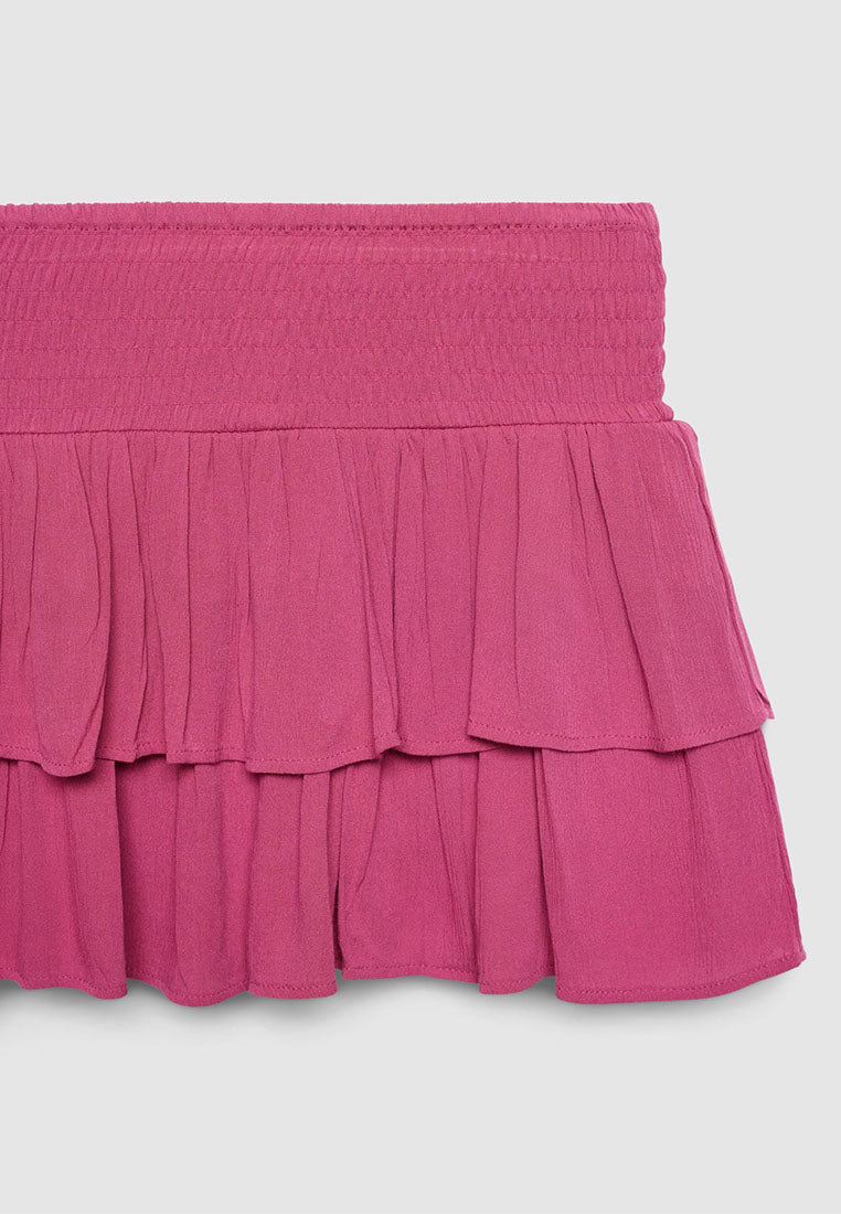 Women's Smocked Waist Mini Skirt