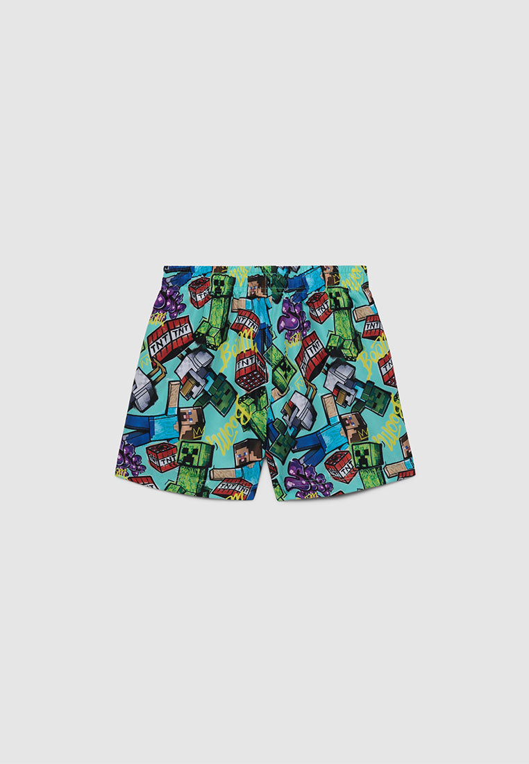 Minecraft Print Swim Shorts for Boys