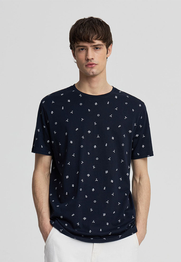 Men's Summer Icon Allover Print Tee