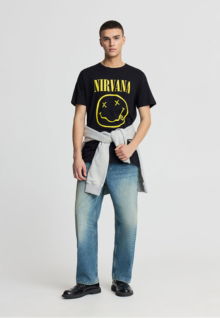 Men's Nirvana Print Short Sleeved T-shirt