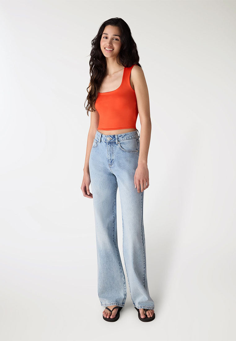 Women's Square-Neck Cropped Tank
