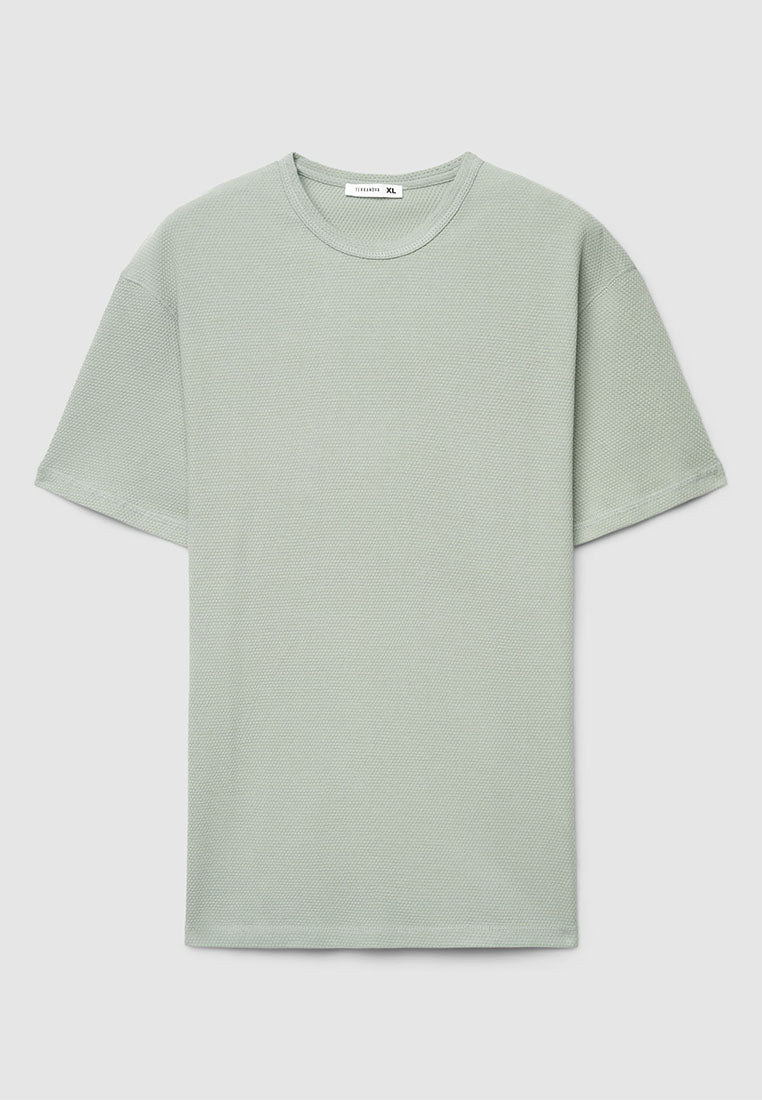 Men's Plain Round Neck Short Sleeved T-shirt