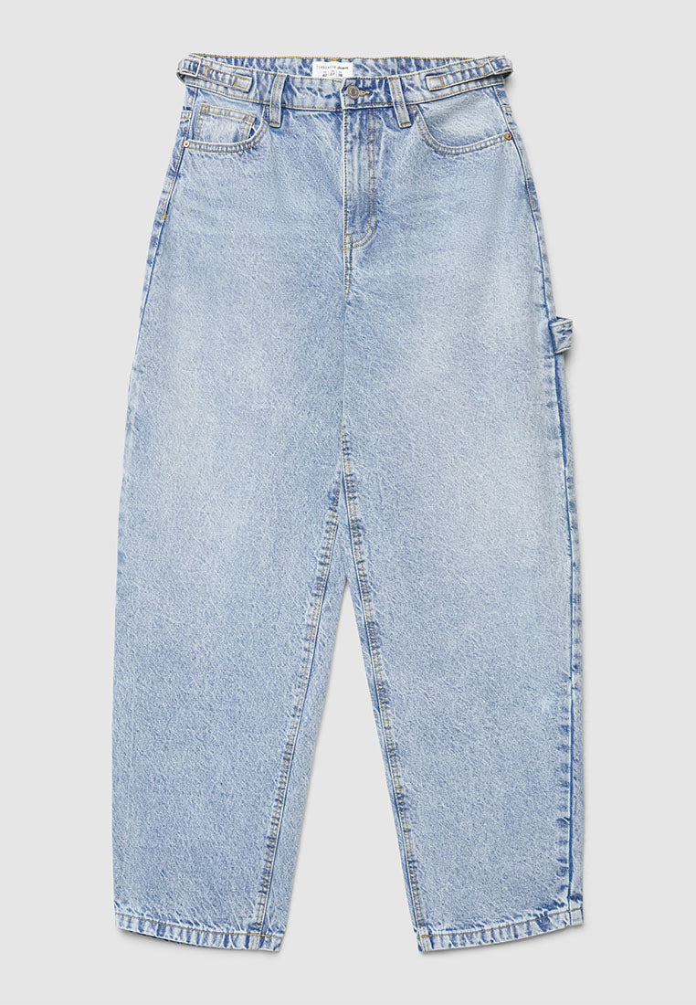 Womens Wide Balloon Fit Jeans