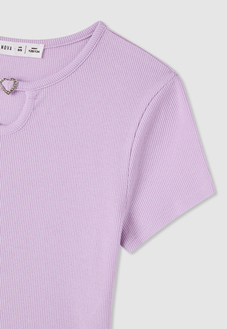 Kids Girls Short-sleeved T-shirt