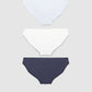 Women's Pack of 3 plain-colour briefs