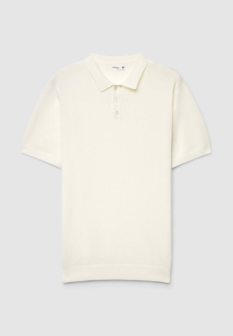 Men's Knitted Short Sleeved Polo Shirt