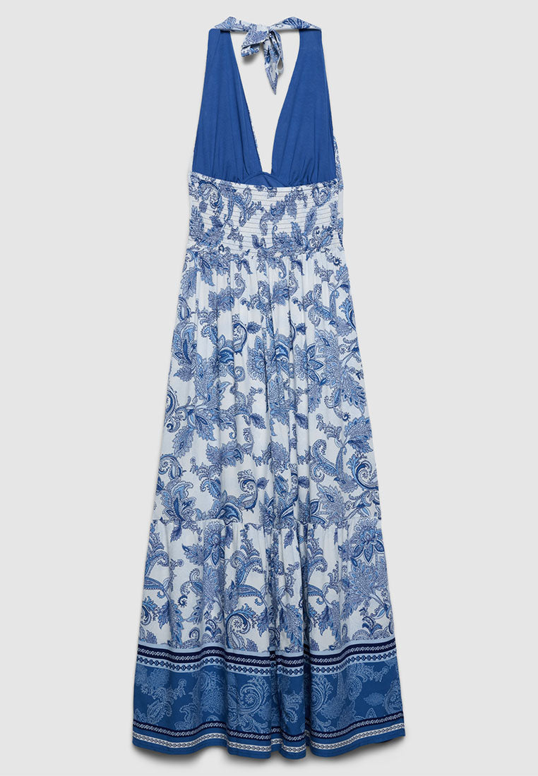 Women's Botanical Halter Maxi Dress