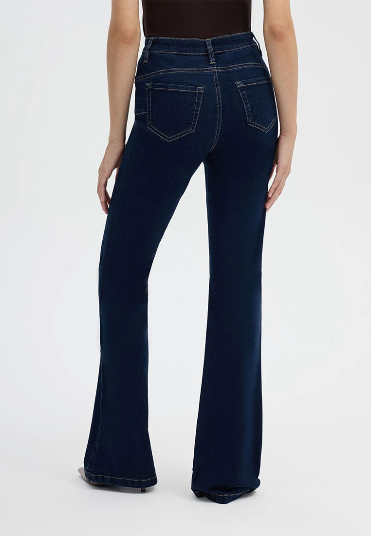 Women's High-Waisted Flared Jeans