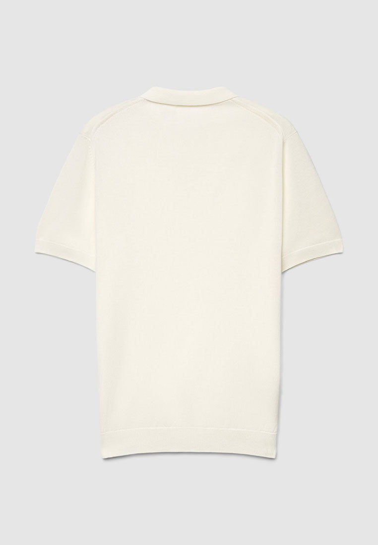 Men's Knitted Short Sleeved Polo Shirt