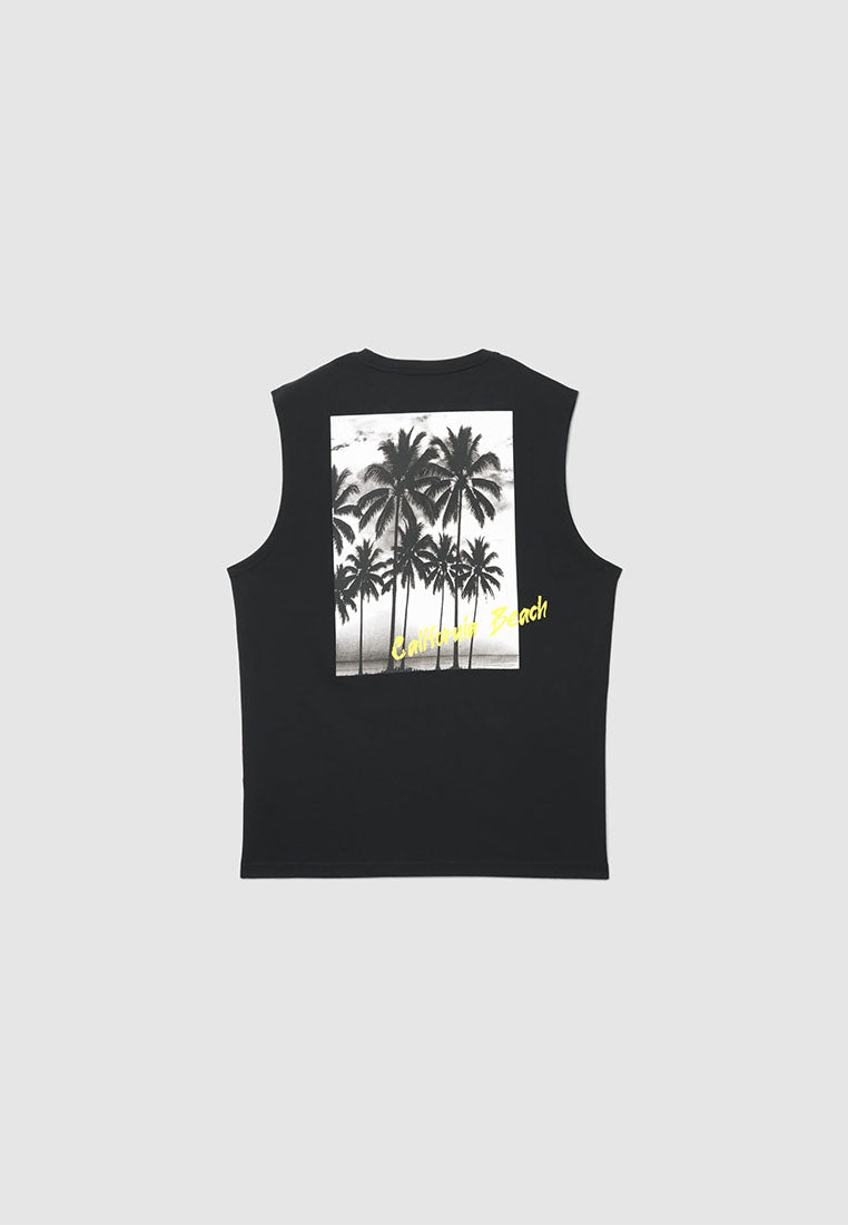Men's Palm tree print Sleeveless Top