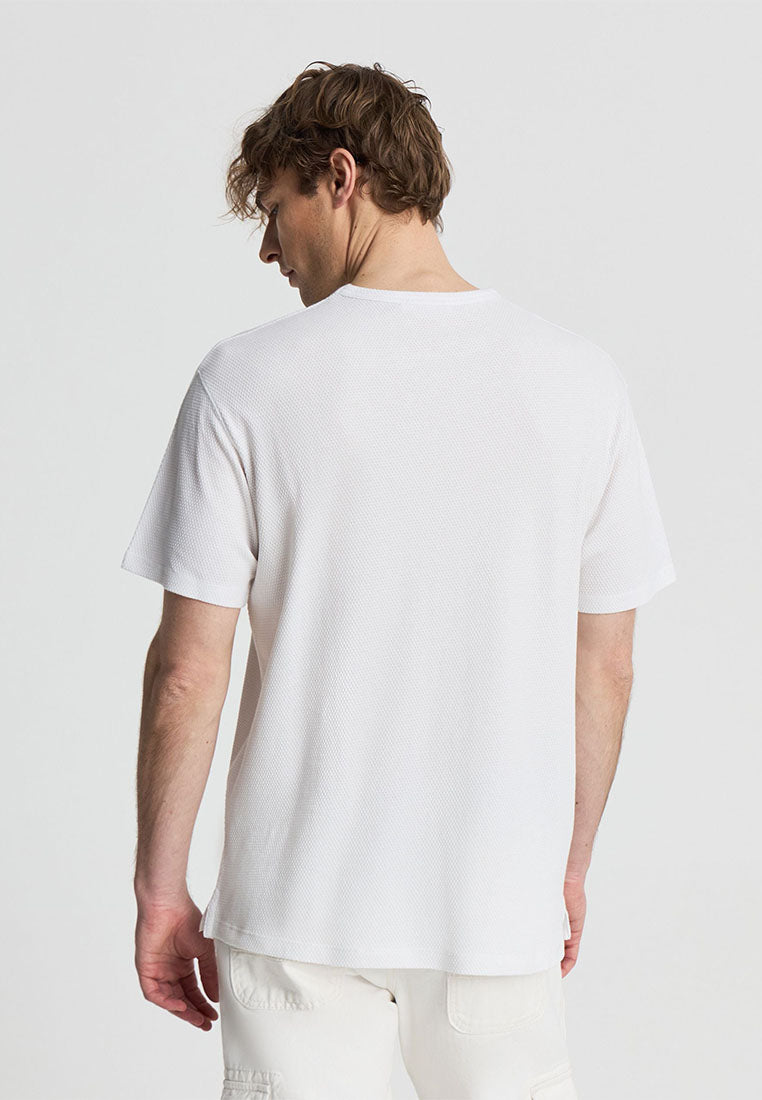 Men's Plain Round Neck Short Sleeved T-shirt