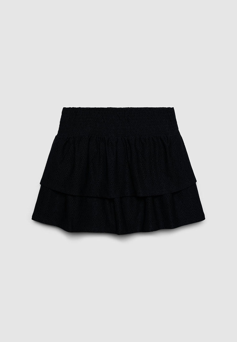 Women's Elastic Waistband Embroidery Skirt