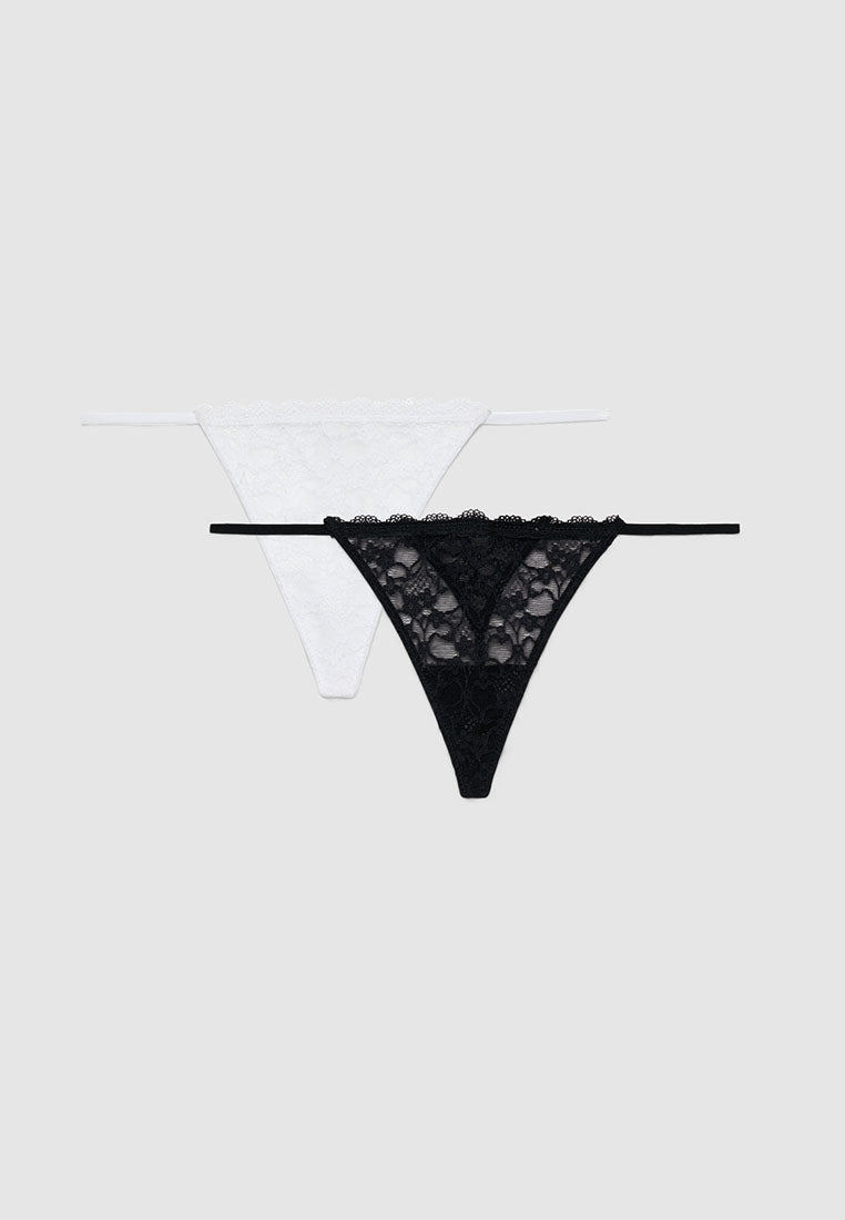 Women's Pack of 2 Lace Thongs