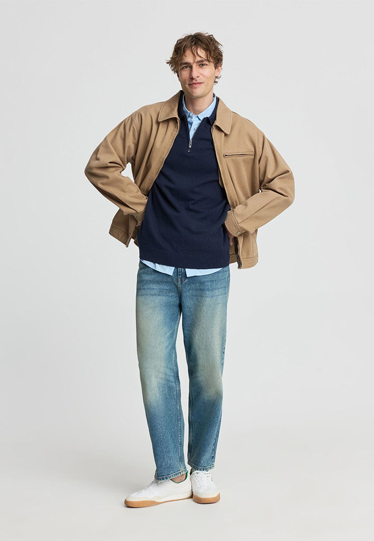 Men’s Cotton Twill Zip-Front Jacket