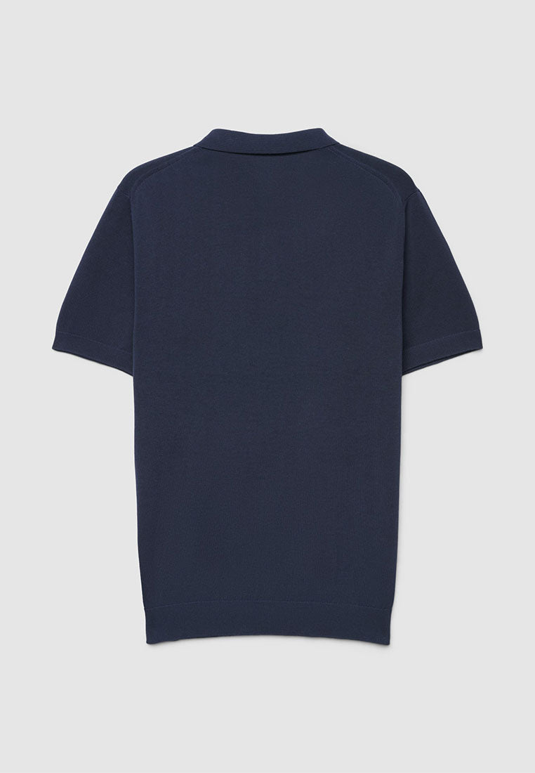 Men's Knitted Short Sleeved Polo Shirt