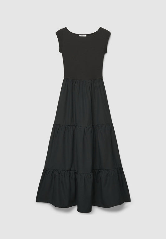 Women's Ribbed Tiered Maxi Dress