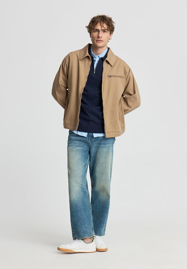 Men’s Cotton Twill Zip-Front Jacket