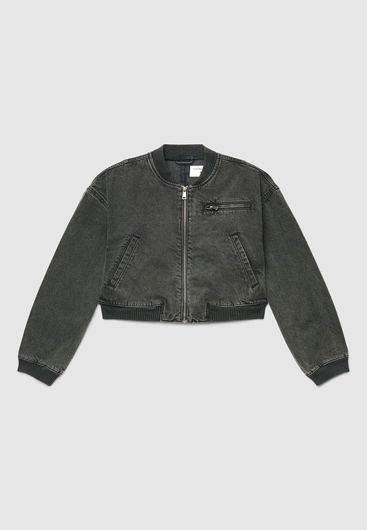 Women's Denim Bomber Jacket