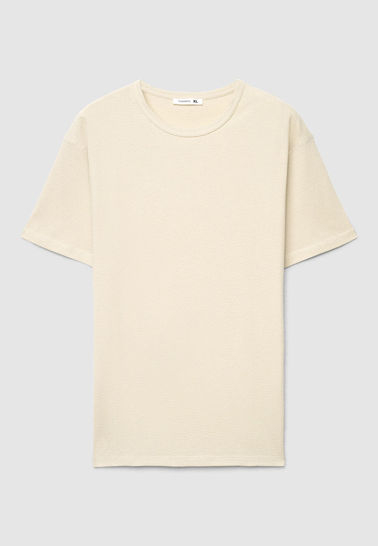Men's Plain Round Neck Short Sleeved T-shirt