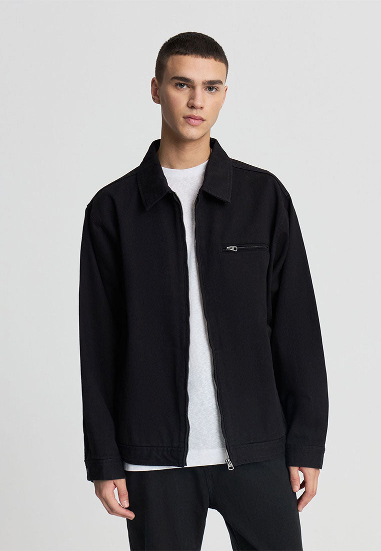 Men’s Cotton Twill Zip-Front Jacket
