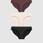 Women's Pack of 3 plain-colour briefs