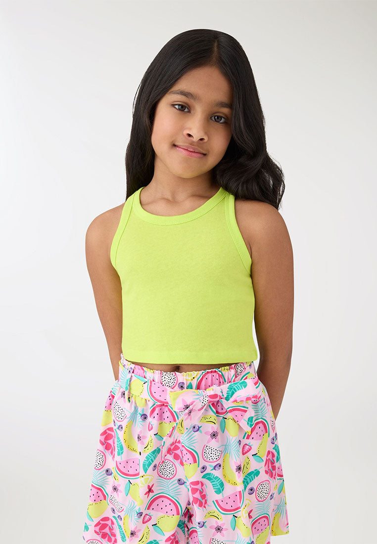 Sleveless Plain Tank Top For Girls