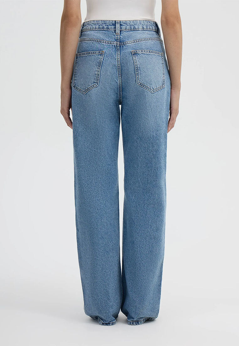 Women's Wide Leg Solid Color Jeans
