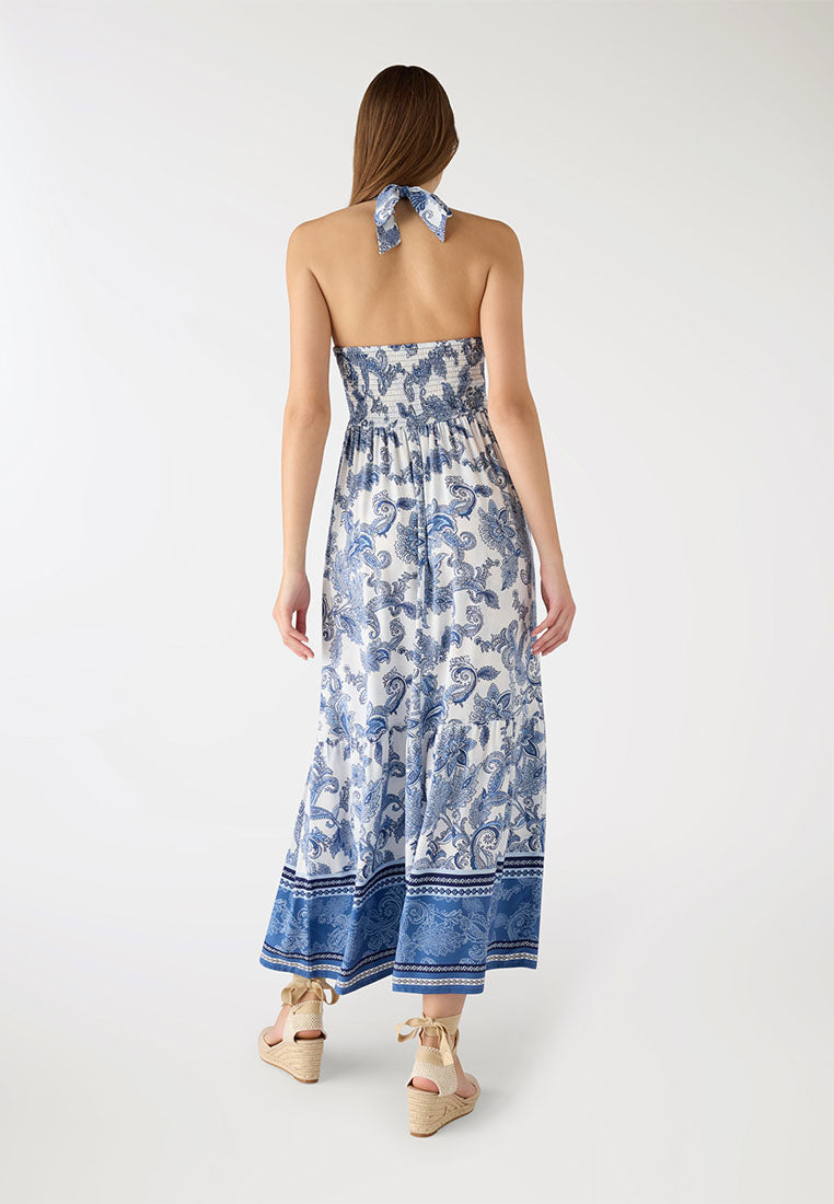Women's Botanical Halter Maxi Dress