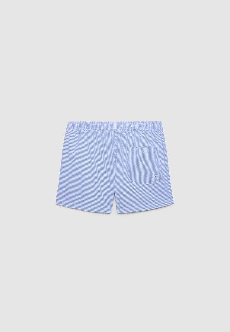 Men's Striped Drawstring Swim Shorts
