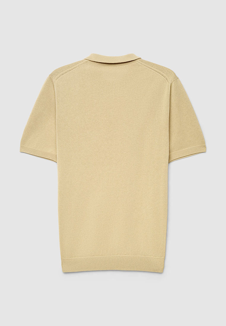 Men's Knitted Short Sleeved Polo Shirt