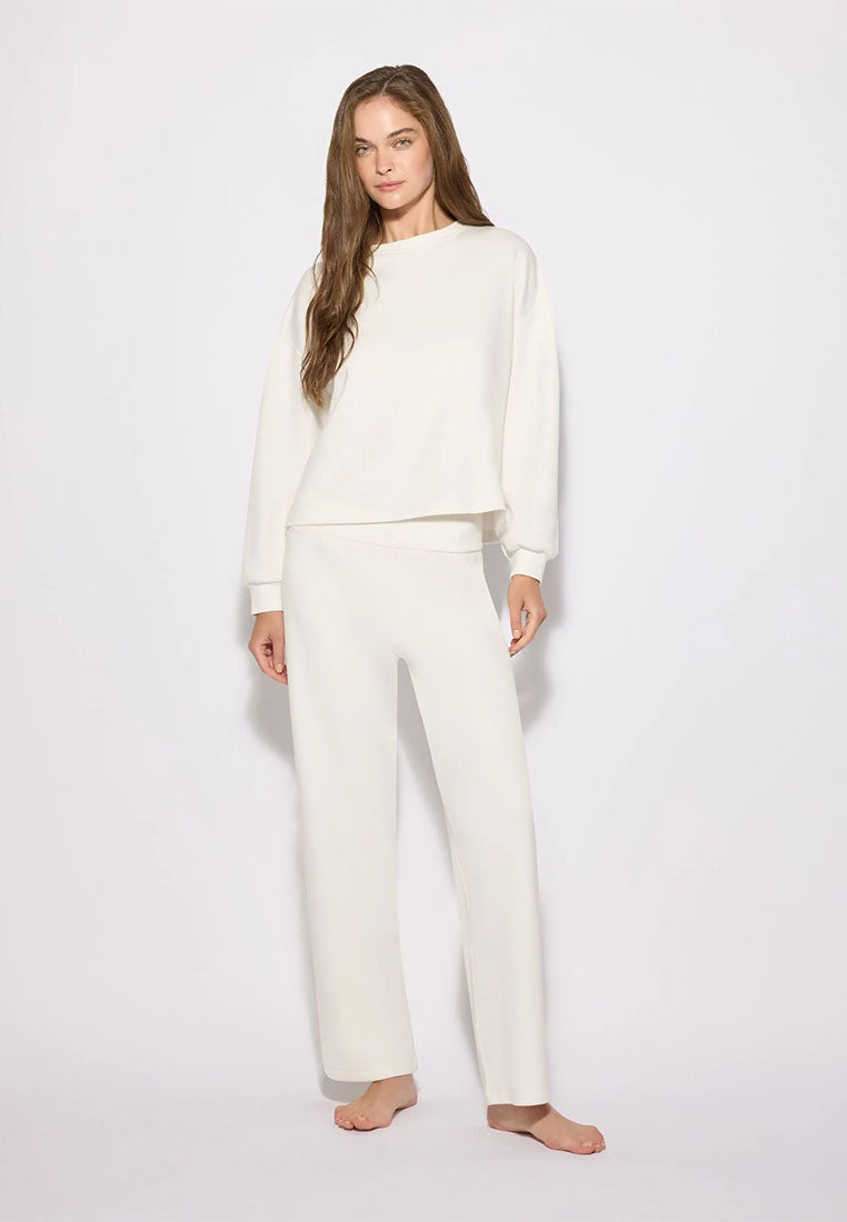 Women's Solid colour pyjama set with t-shirt and trousers