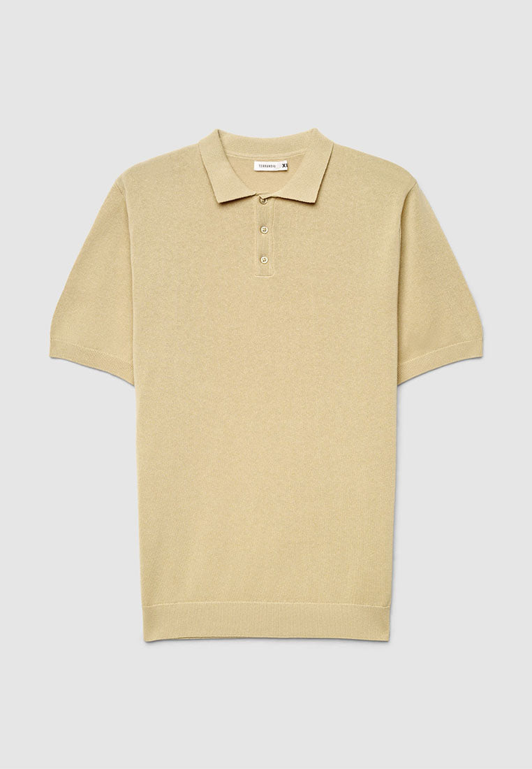 Men's Knitted Short Sleeved Polo Shirt