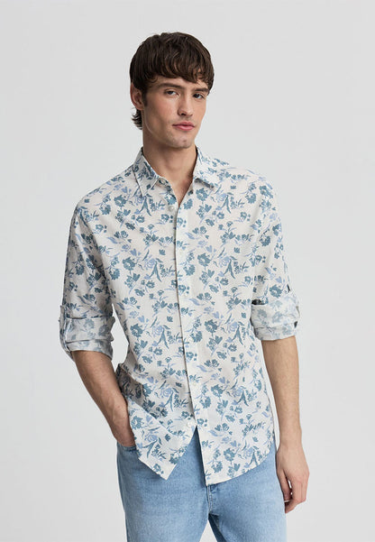 Men's Floral Print Shirt