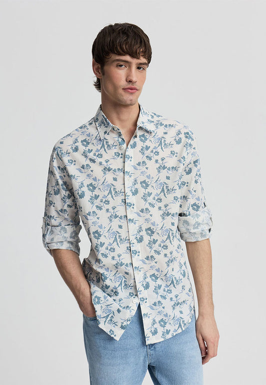 Men's Floral Print Shirt