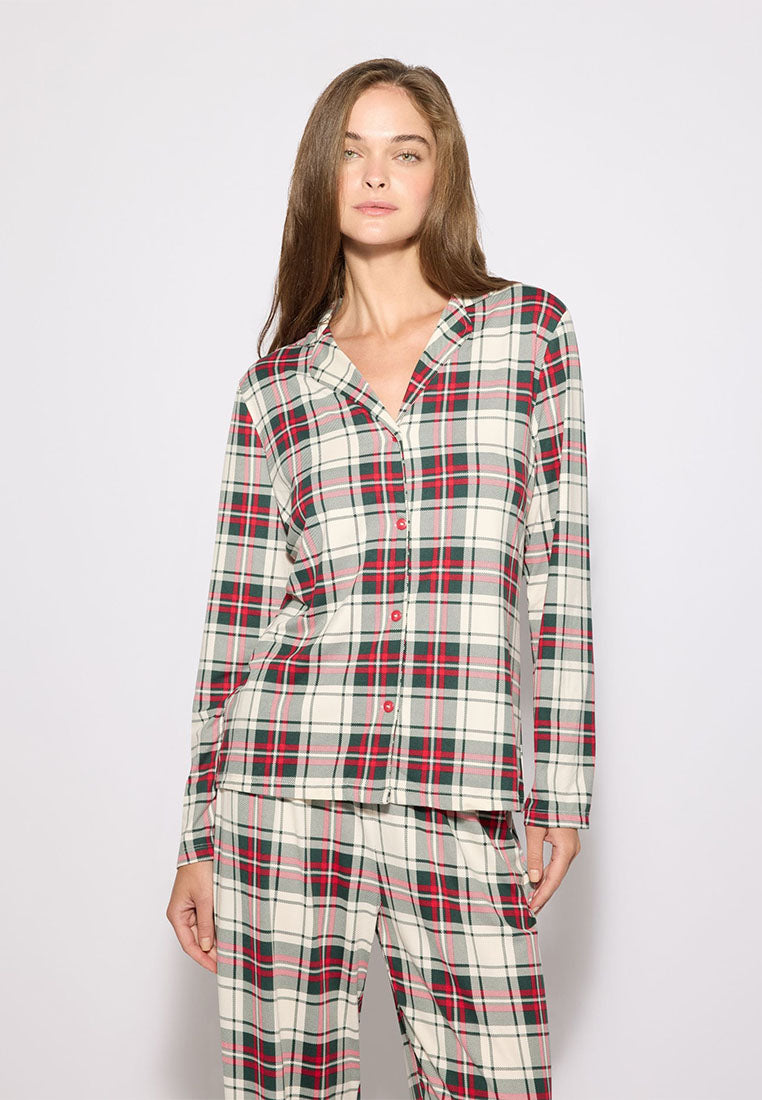 Women's Checked plaid pyjama set
