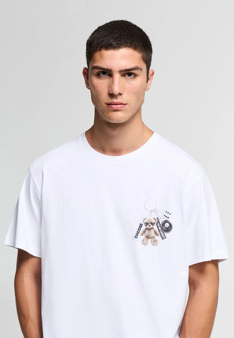 Men's Teddy Bear Keychain Relaxed Graphic T-Shirt