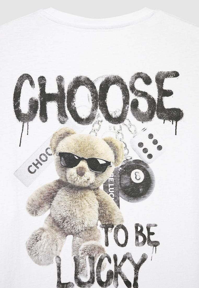 Men's Teddy Bear Keychain Relaxed Graphic T-Shirt