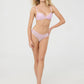 Women's Floral Lace Bikini Panties with Rhinestone Heart