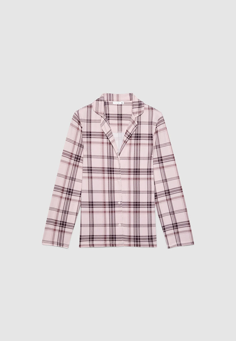 Women's Checked plaid pyjama set