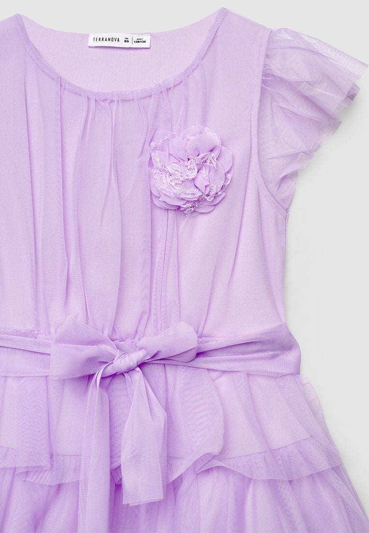 Dress with Ruffles Sleeves for Girls
