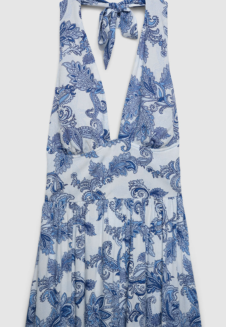 Women's Botanical Halter Maxi Dress