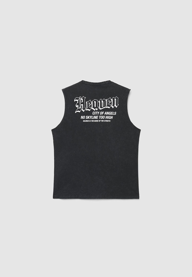 Men's Gothic Print Sleeveless Tank Top