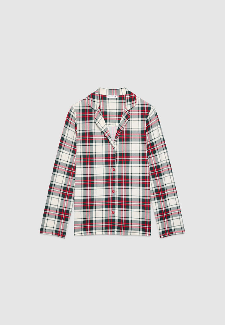 Women's Checked plaid pyjama set