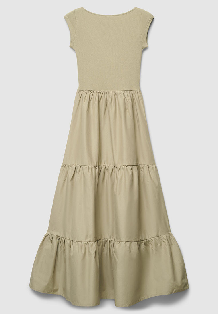Women's Ribbed Tiered Maxi Dress